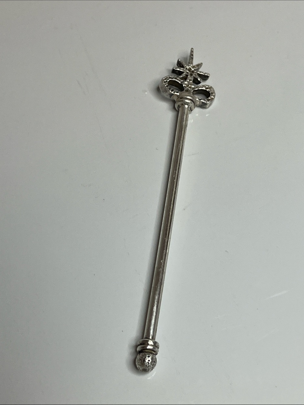Vintage Christofle Silver Champagne Swizzle Tiara Stirrer stamped.